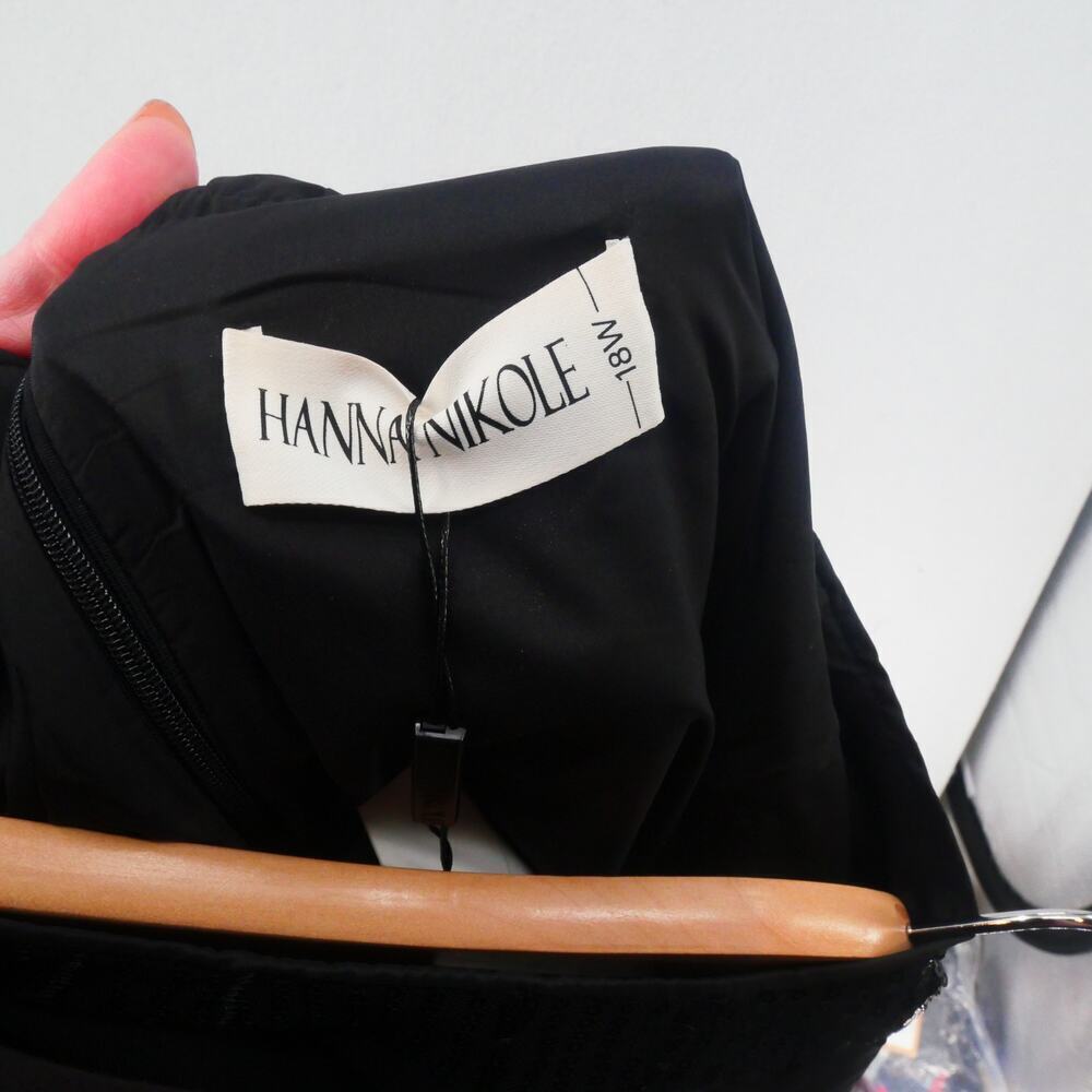 NEW Hanna Nikole Women's 18W 2 Pc Black Chiffon Pant Suit Formal Flowy Plus Size - Picture 10 of 15